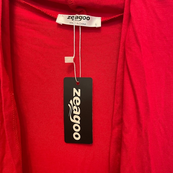 NWT Zeagoo Red Cardigan - Picture 3 of 4